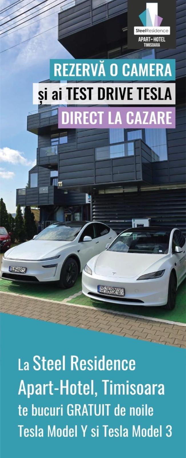 Apartments Steel Residence- Tesla Drive Experience ティミショアラ エクステリア 写真